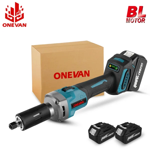 ONEVAN 2000W Brushless Electric Die Grinder Handheld Cordless 4 Speed Variable Adjust Rotary Power Tools For 21V 18v Battery
