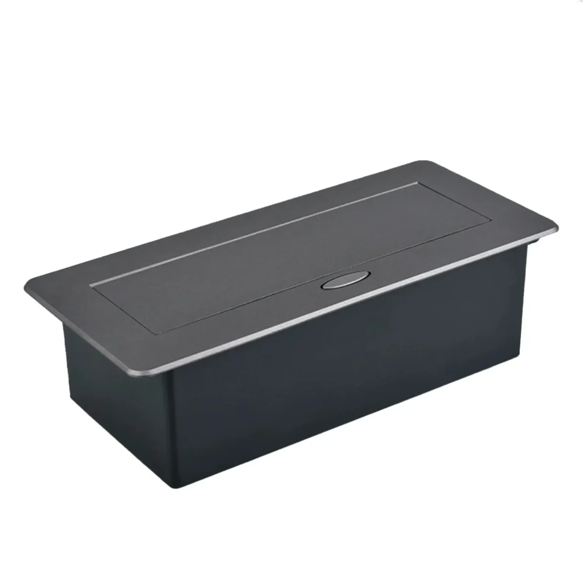 ​ ​ Multifunktionale, langsam sitzende Pop-Up-Schreibtischsteckdose EU/US mit USB/HDMI/RJ45/Typ-C-Anschlüssen – eingebetteter Konferenztisch aus Aluminiumlegierung - Image 6