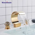 Wanmivezlo WasserfallWaschtischarmatur fr Badezimmer Deckmontage Kalt