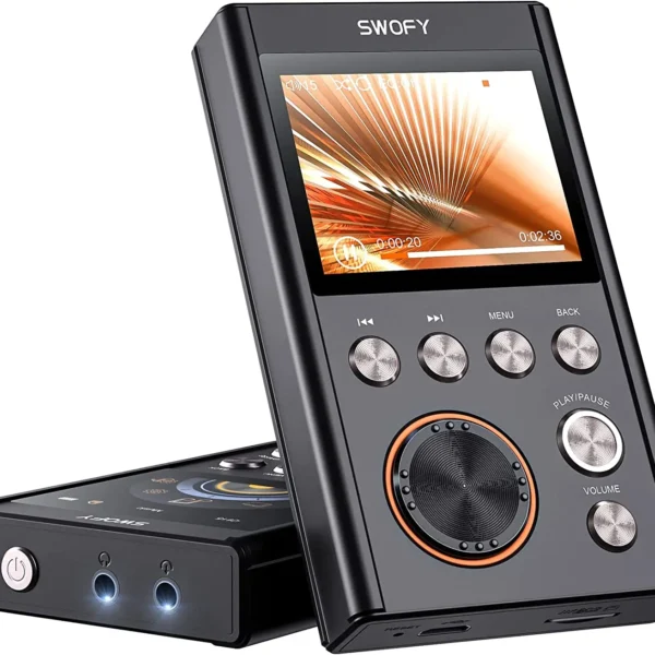 64GB HiFi MP3 player, high-resolution DAC with DSD high-resolution digital audio tape, supports expansion up to 256GB
