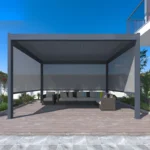 Outdoor Aluminum Pergola Waterproof Action Louvered