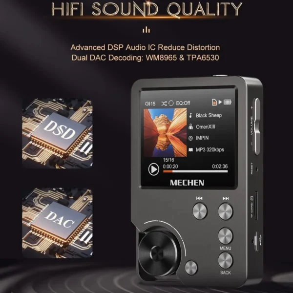 High Quality Lossless MP3 Player/MECHEN-M30/HiFi/with 64GB Memory Card Support Up to 256GB