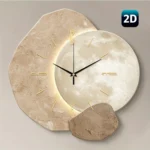 Modern Simple Silent Wall Clock Moon