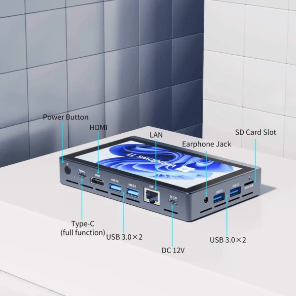 Higole Gole 2 Pro Intel N5095 Mini PC Window 11 WiFi5 8/16GB 256GB 2500mAh 4K Desktop Computer Touch Screen 5.5'' Windows Tablet