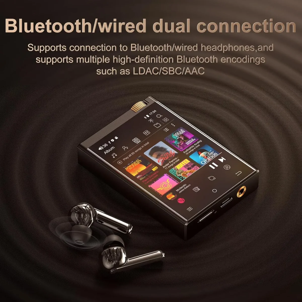 Hi-Fi MP3 Player with Bluetooth and WiFi, Oilsky Lossless DSD High-Resolution Digital Audio with 64GB Memory Card up to 1TB - Image 3