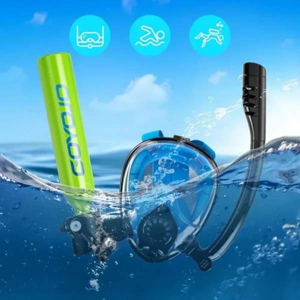 Mini Scuba Tank and Snorkel Mask Combo, 0.5L Scuba Gear with 6-10 Mins of Underwater Breathing, Underwater Breath System