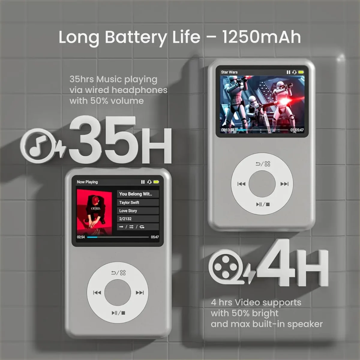 128GB ipod classic reproductor mp3 player bluetooth speakers & radio receiver, video, hifi lecteur dap mp3, ipod touch walkman - Image 5