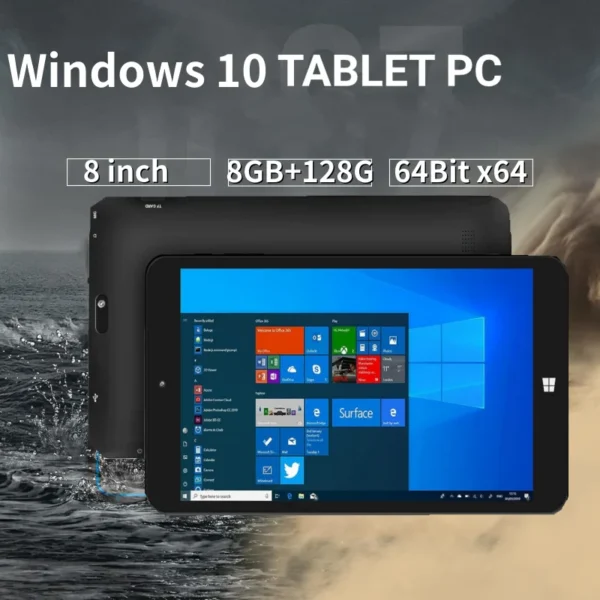 8 GB RAM 128 GB ROM 8 Zoll 64 Bit AR3 Windows 10 Tablet PC 1280 x 800 Pixel Quad Core eingebauter 4000-mAh-Akku Dual-Kamera