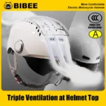 BIBEE Elektrischer Motorradhelm Sommer atmungsaktiv elektrisches