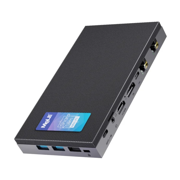 MeLE QuieterDL Fanless Mini PC 2.5Gb Dual LAN N100 Micro PC USB-C HDMI2.0+DP1.4 Triple Display Desktop Computers