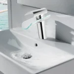 Glass Waterfall Tap Bathroom Sink Glass