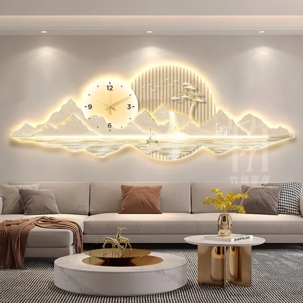 Xenomorph Simple Wall Watch Luxury Vintage Korean Interior Modern Wall Watch Aesthetic Luminous Metal Saati Home Decoration