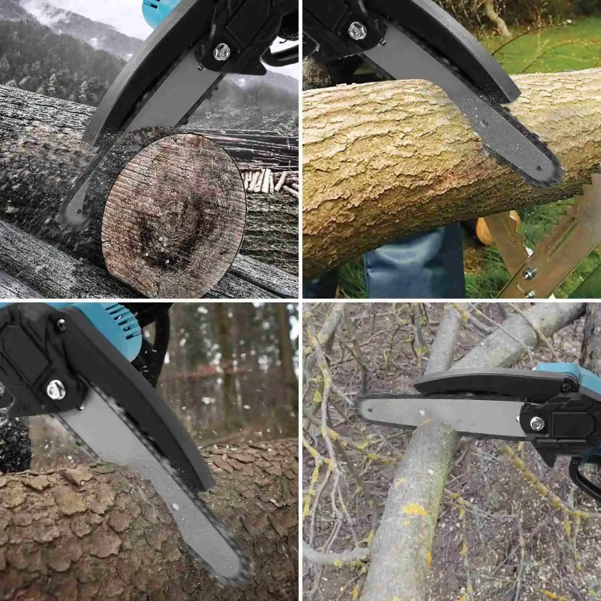 6 Inch Brushless Chain Saw Mini Handheld Pruning Chainsaw Woodworking Electric Saw Cutting Power Tool for Makita 18V Battery - Image 4