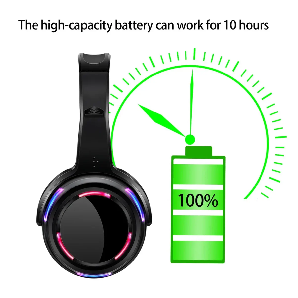 500m Distance Silent Disco Led Wireless Headphones -10 Headsets with 1 Transmitter - Image 4