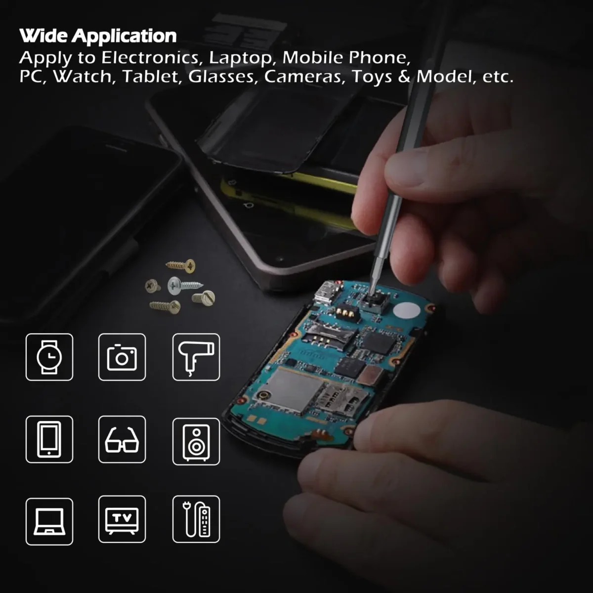 Precision Screwdriver Set 25 in 1 Phillips Torx Hexagonal Flat Head Magnetic Screwdriver Head for iPhone PC Watch Camera Glasses - Image 5