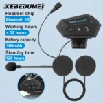 BT12 Motorcycle Helmet Headset Stereo Bluetooth