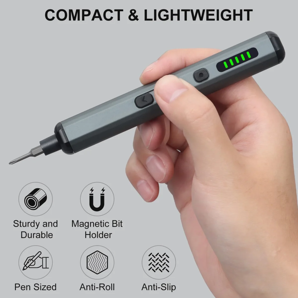 Precision Electric Screwdriver Set 68 in 1 Cordless 64 S2 Precision Drill Bits 5 Torque Settings LED Hand Repair Tool Kit - Image 6