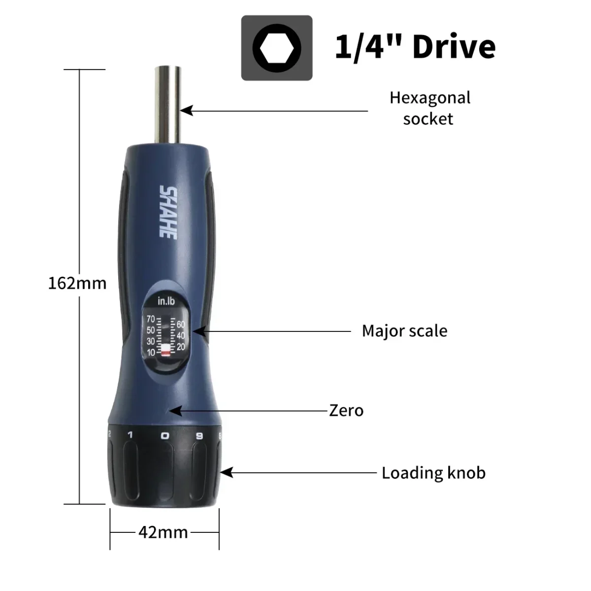 SHAHE 1/4" Drive Torque Screwdriver Wrench Set 10-70 In.lb Torque Wrench Set for Maintenance Tools Bike Repairing and Mounting - Image 3