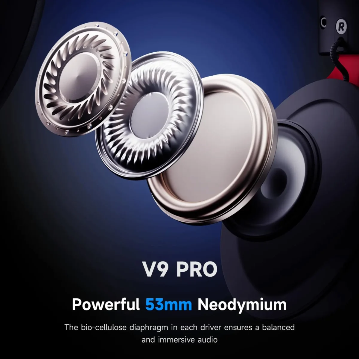 MCHOSE V9 Pro Wireless Gaming Headset Surround Sound Headphones Noise Canceling Mic Low Latency Lightweight for PS5 PC SWITCH - Image 4