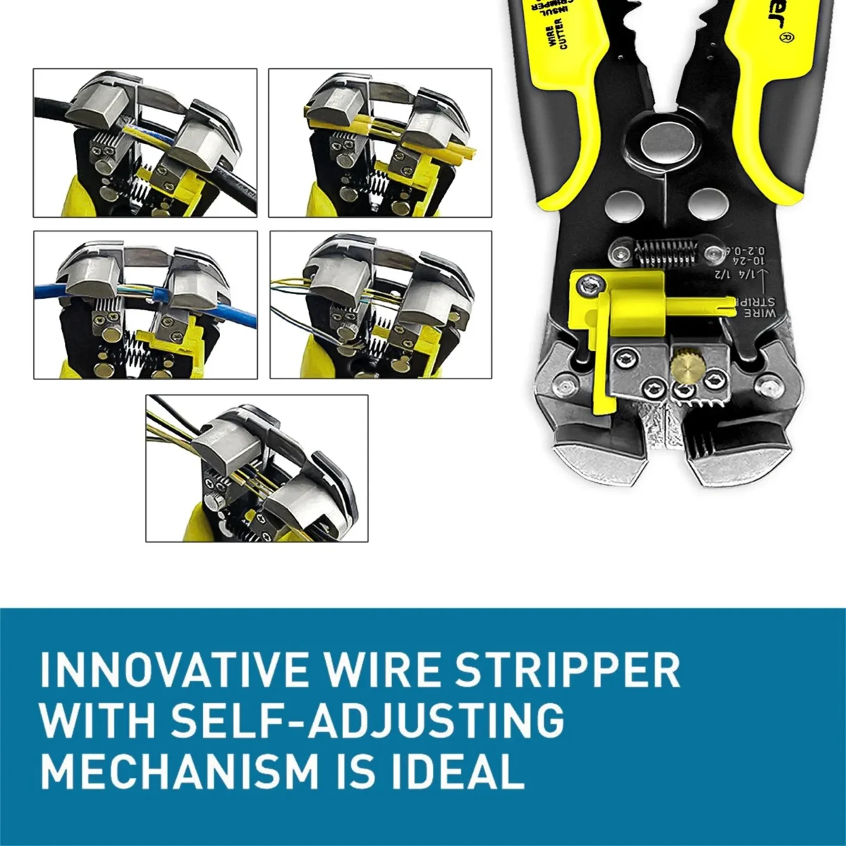 Professional Electrician Wire Tool Cable Wire Stripper Cutter Crimper Automatic Crimping Stripping Plier - Image 4