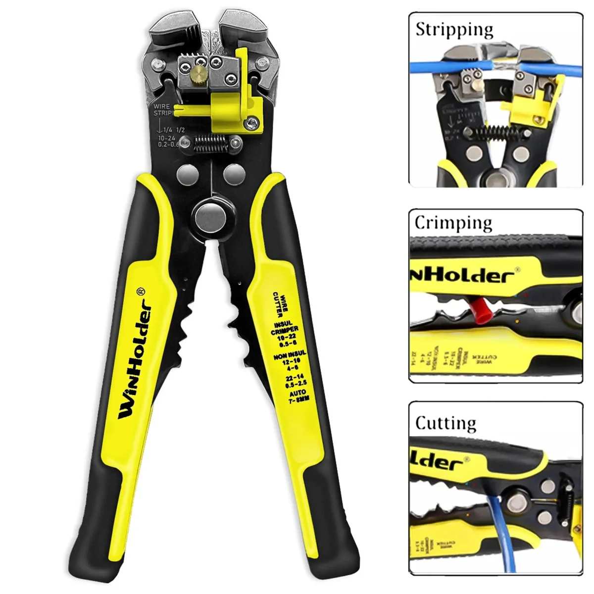 Professional Electrician Wire Tool Cable Wire Stripper Cutter Crimper Automatic Crimping Stripping Plier - Image 3