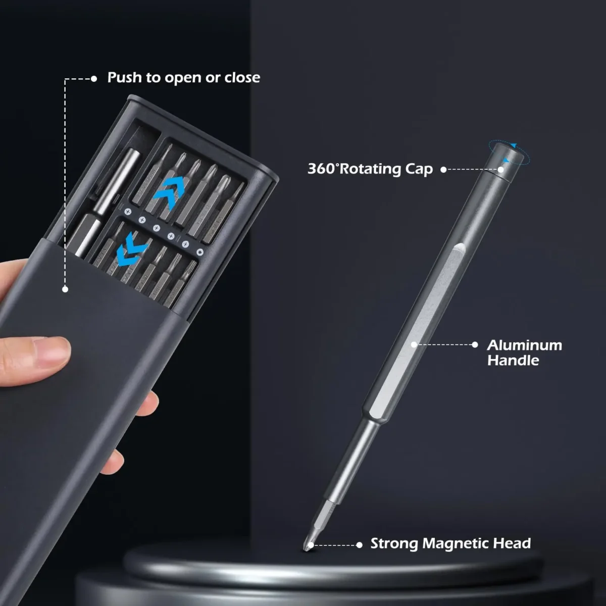 Precision Screwdriver Set 25 in 1 Phillips Torx Hexagonal Flat Head Magnetic Screwdriver Head for iPhone PC Watch Camera Glasses - Image 2