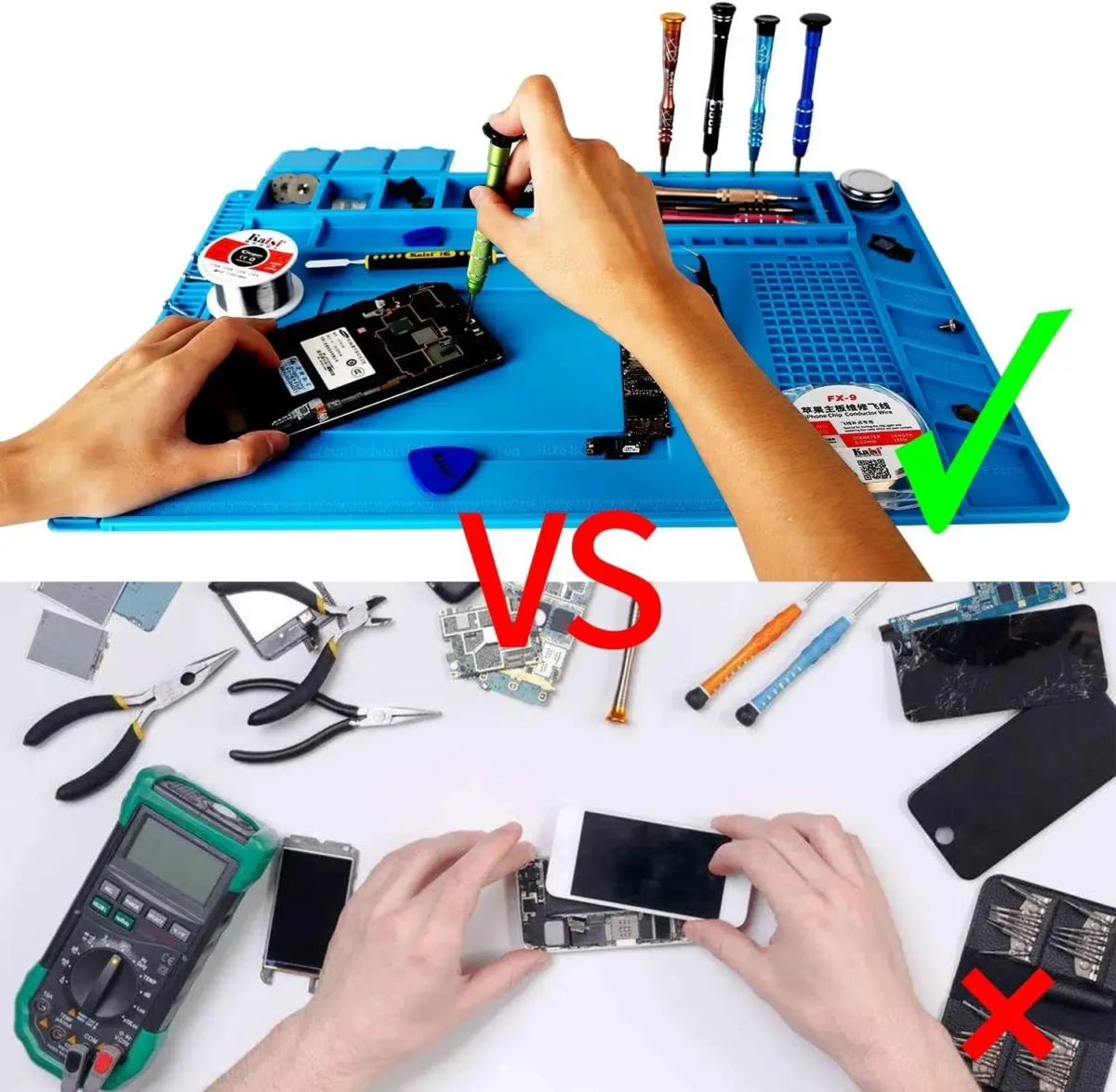 ESD Heat Resistant 932℉ Soldering Mat Job Tools Computer Phone Repair Kit Working Repair Pad Heatresistant Maintenance Platform - Image 3