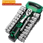 72 Drive Socket Set 21PCS Ratchet