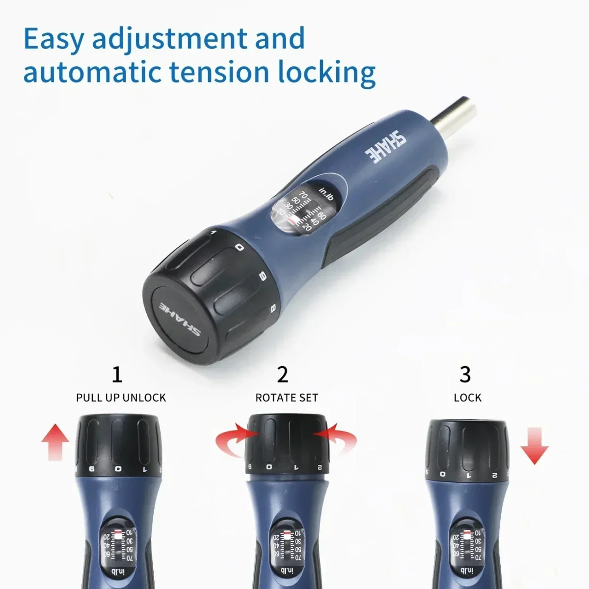 SHAHE 1/4" Drive Torque Screwdriver Wrench Set 10-70 In.lb Torque Wrench Set for Maintenance Tools Bike Repairing and Mounting - Image 5