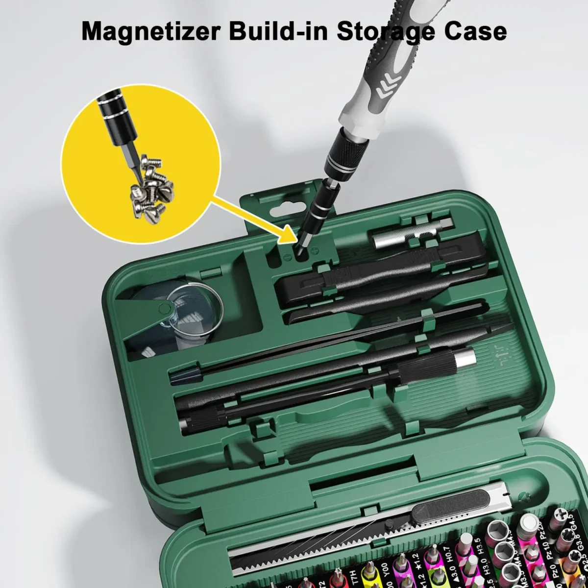 132 in 1 Precision Screwdriver Set Phillips Torx Magnetic Screwdriver Head with Storage Box 152 bit Small Hand Repair Tool Kit - Image 6