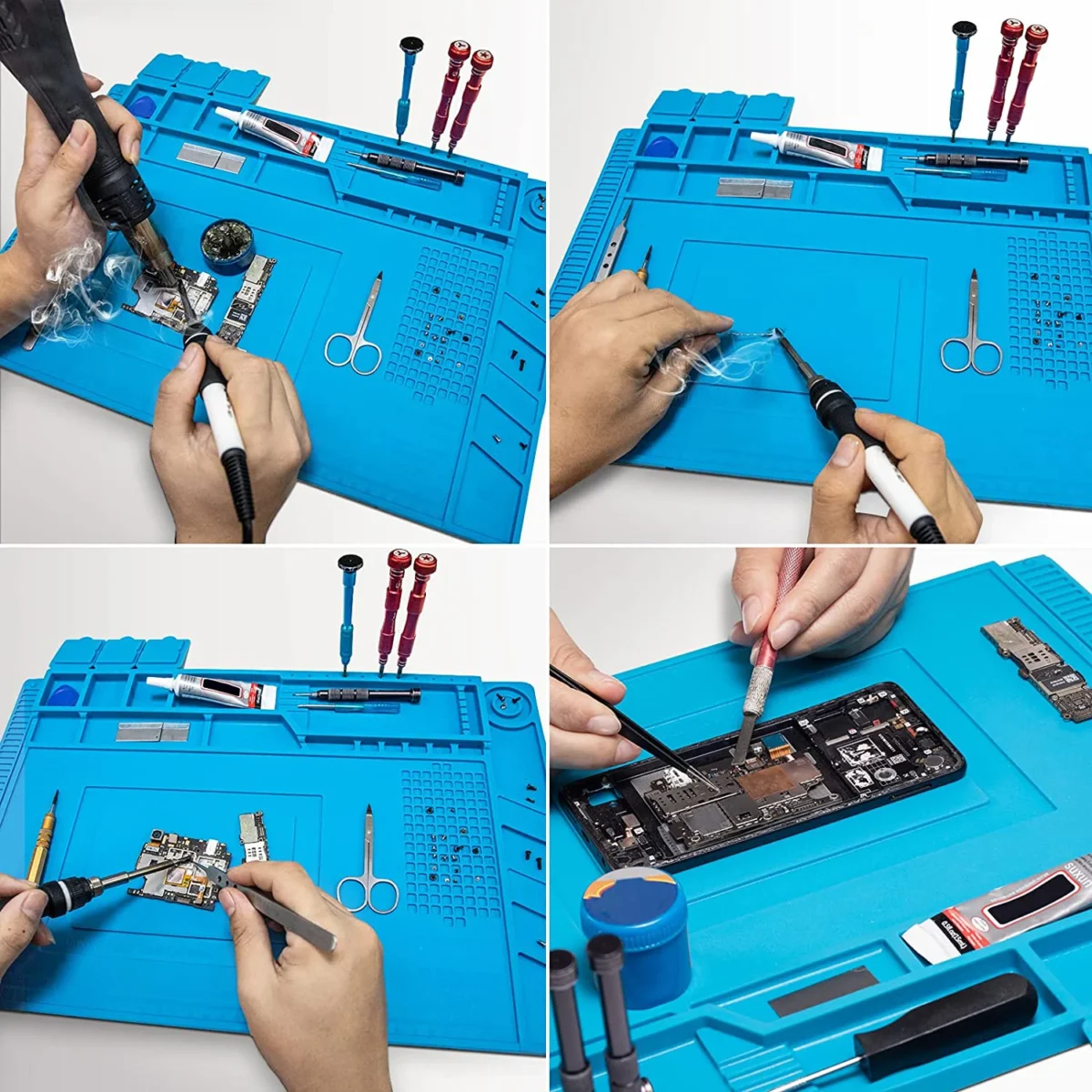 ESD Heat Resistant 932℉ Soldering Mat Job Tools Computer Phone Repair Kit Working Repair Pad Heatresistant Maintenance Platform - Image 4