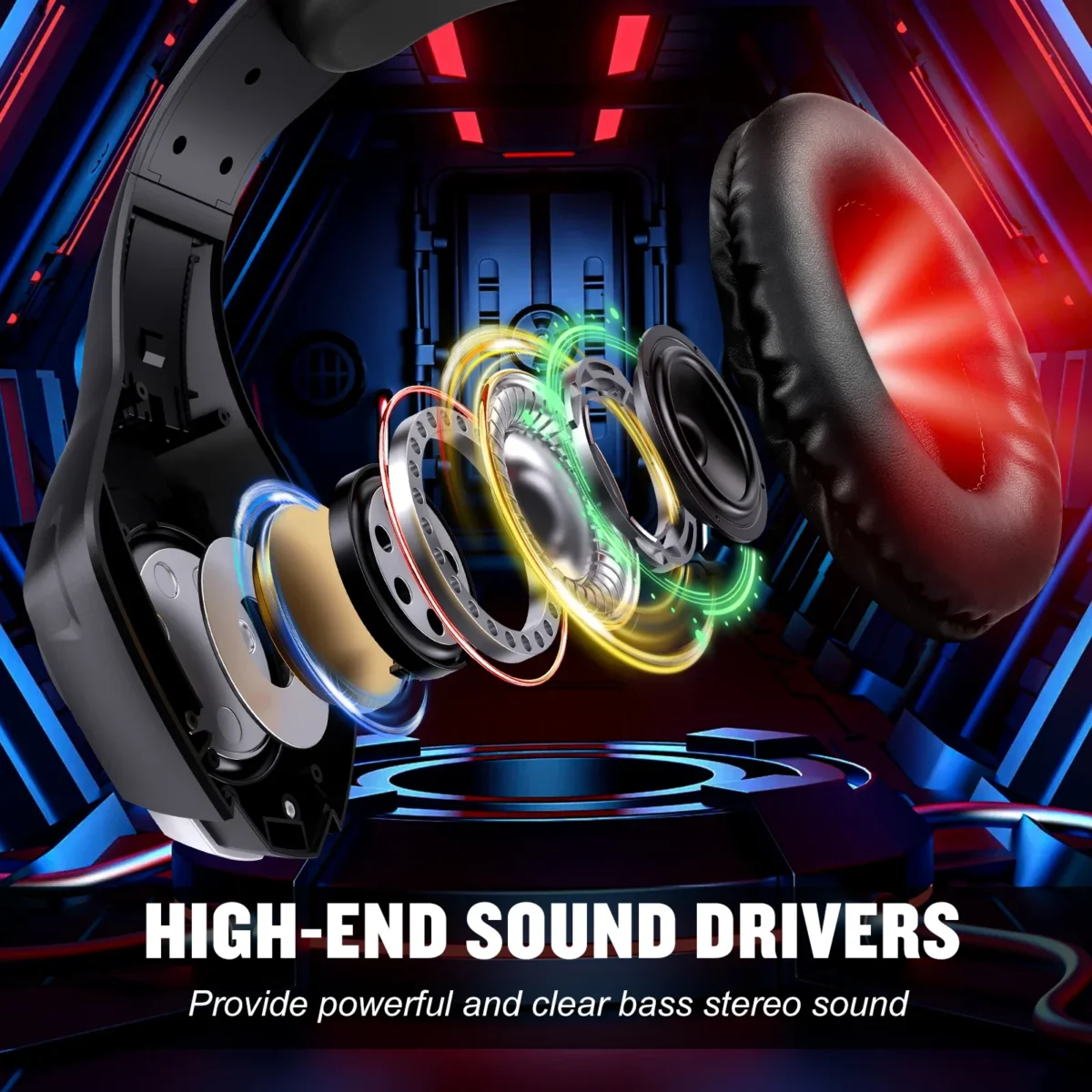 Wired Gaming Headphones Headset Noise Cancelling Earphone with Microphone Volume Control for PS4 PS5 PC Game 3.5mm USB Stereo - Image 5