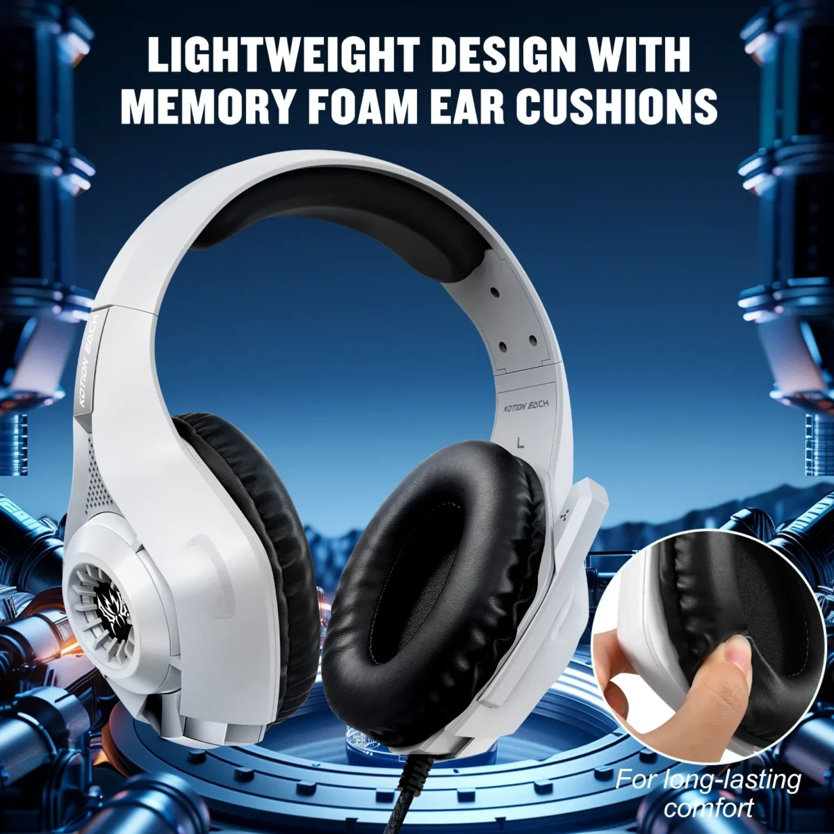 Wired Gaming Headphones Headset Noise Cancelling Earphone with Microphone Volume Control for PS4 PS5 PC Game 3.5mm USB Stereo - Image 3
