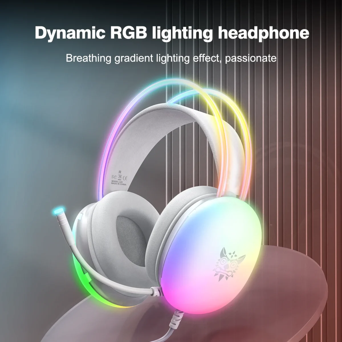 ONIKUMA Gaming Headset Wired Headphones Player PC PS4 with RGB Light HD Flexible Microphone Earphone for Xbox PS5 Computer Games - Image 4