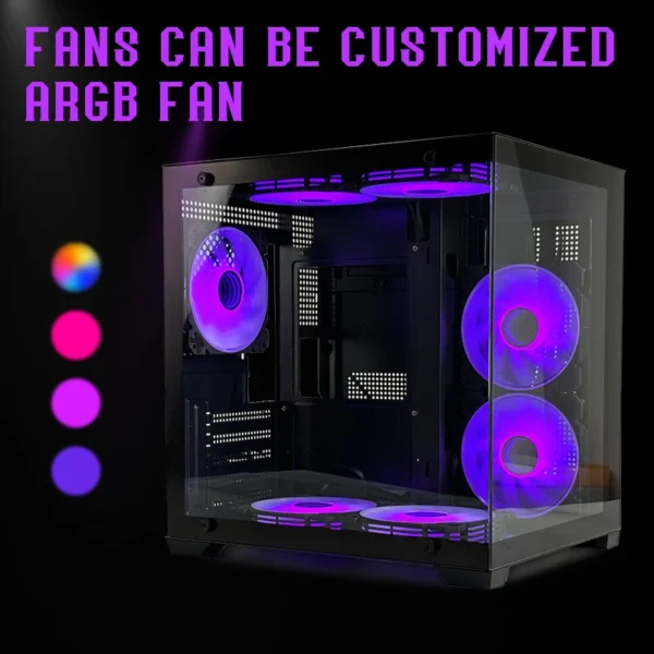 MANMU Gaming Computer Cases & Towers Gehäuse PC Gaming Weiß Micro ATX PC Gaming System Unit Case