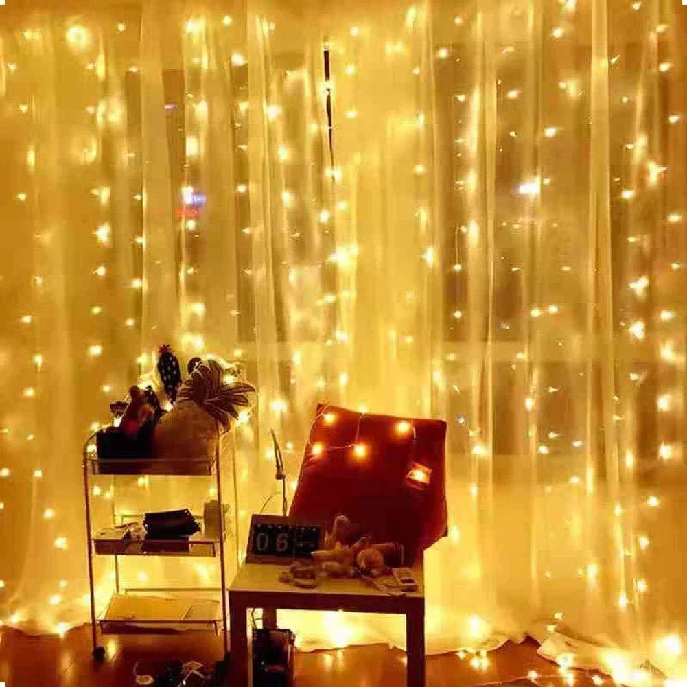 Christmas Lights Curtain Garland Merry Christmas - Image 5