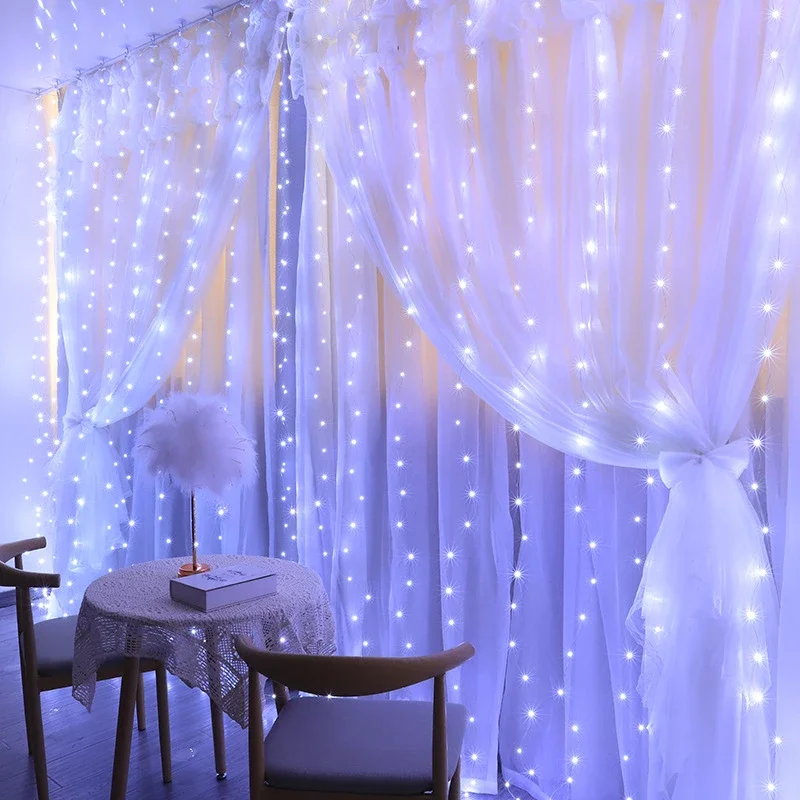 Christmas Lights Curtain Garland Merry Christmas - Image 2