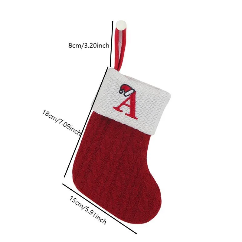 Christmas Socks Knitting Snowflake Letter Stocking - Image 6