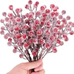 510Pcs Chritsmas Decoration Snowflake Red Berry