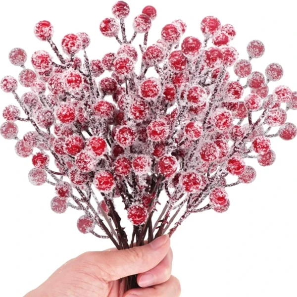 510Pcs Chritsmas Decoration Snowflake Red Berry