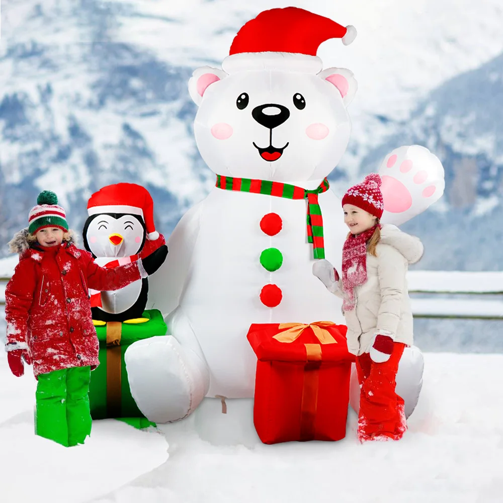 6FT Christmas Inflatables Outdoor Decorations Polar - Image 4