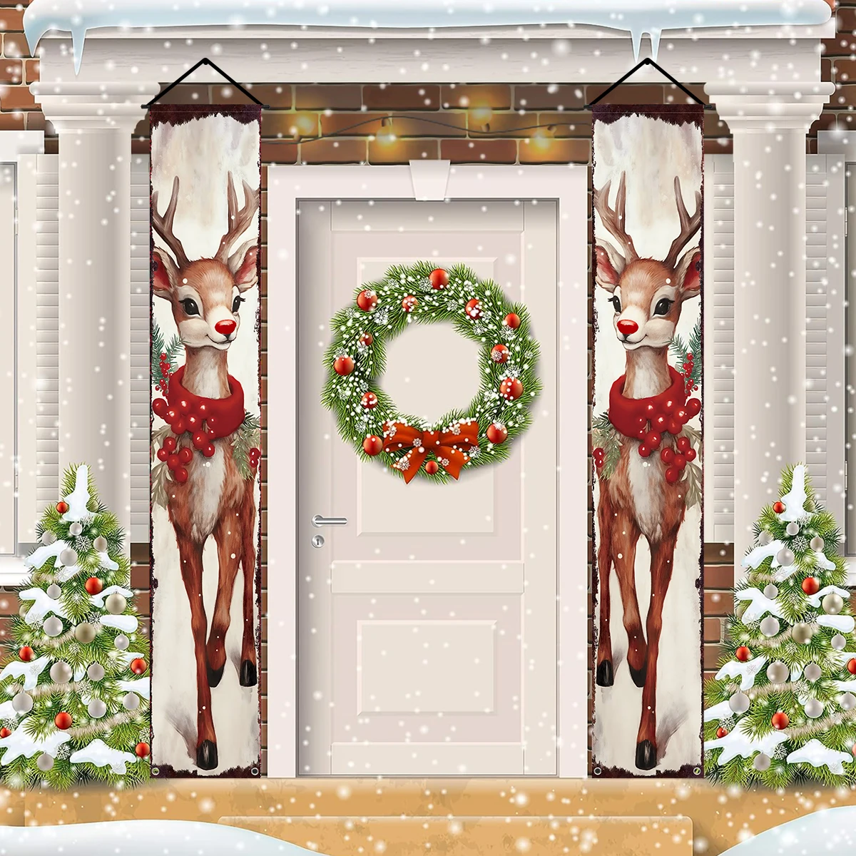 Christmas Hanging Door Banner Merry Christmas - Image 2