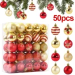 50Pcsbox Christmas Balls Christmas Tree Ornaments