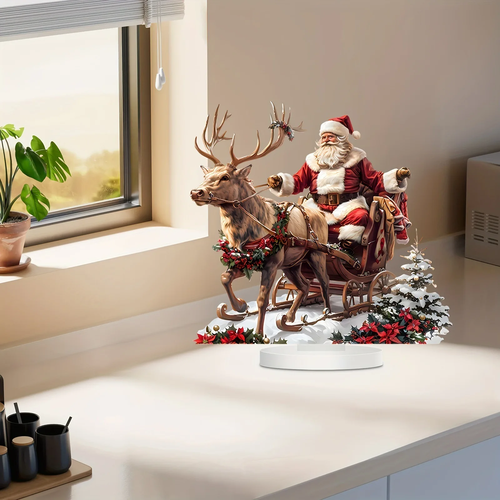Sleigh Santa Claus Reindeer Sled Tabletop - Image 5
