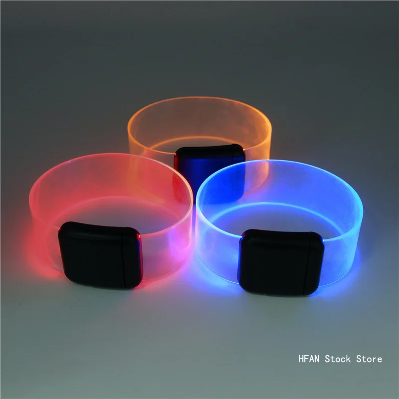 Silicone Sound Controlled LED Light Bracelet Led Light-emitting Bracelet Light Band Entertainment Party Wristband Halloween Belt - Image 4