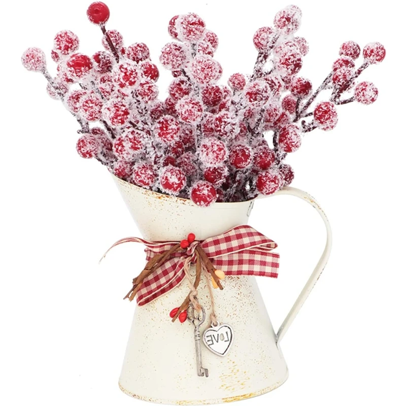510Pcs Chritsmas Decoration Snowflake Red Berry - Image 3