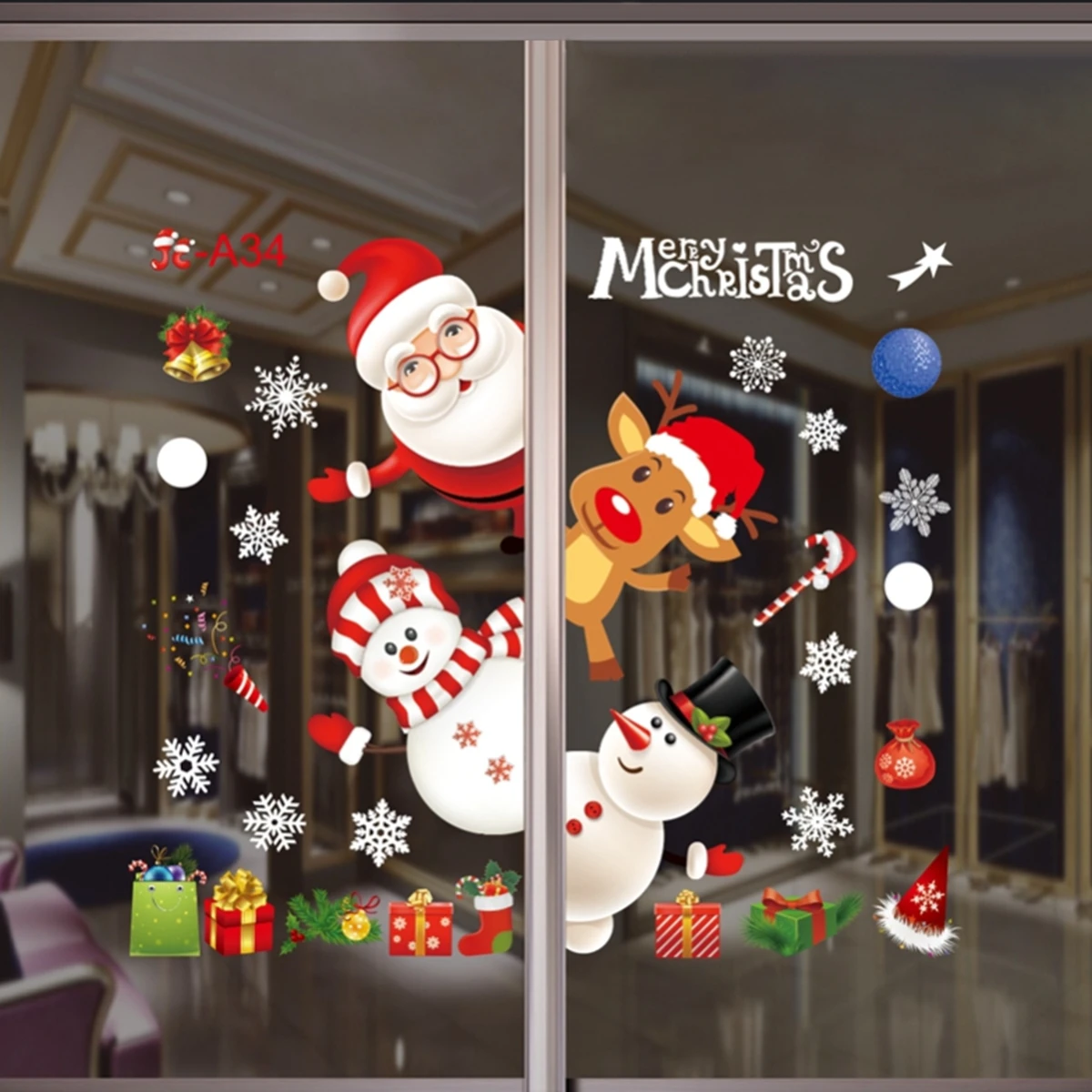 Christmas Wall Window Stickers Marry Christmas - Image 4