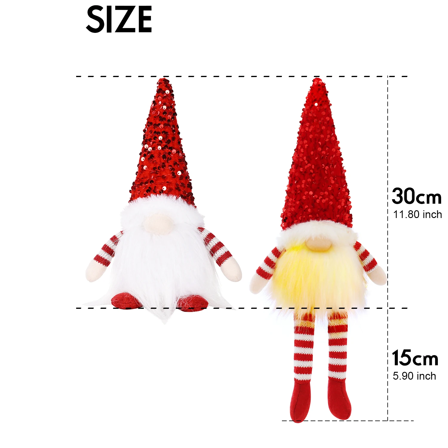 Glowing Gnome Christmas Faceless Doll 30cm - Image 6