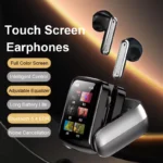 Full-color Touch Screen Bluetooth 5.4 Earphones Call Noise Reduction Rotating Design Gamer Headset IPX5 Waterproof Headphones