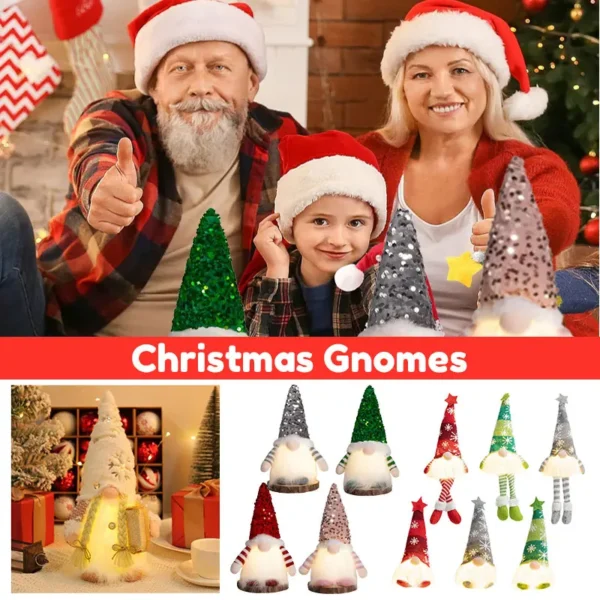 kid Christmas Gnome Doll Decoration Glowing